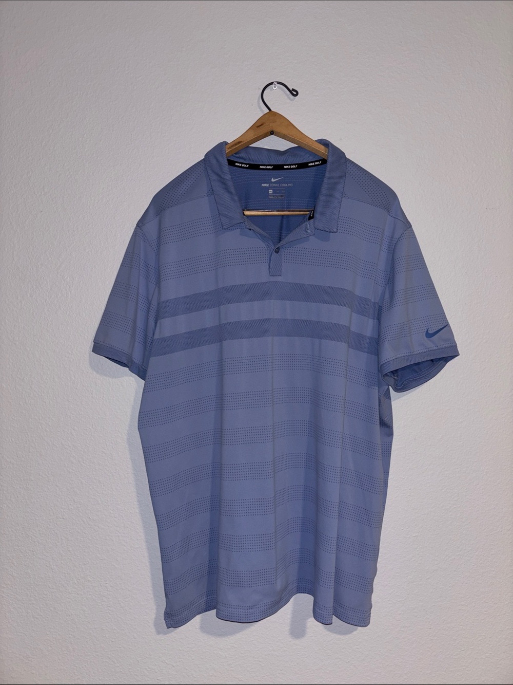 Nike Men’s Light Blue Athletic Polo Shirt